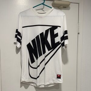 Nike White and Black Mesh Jersey